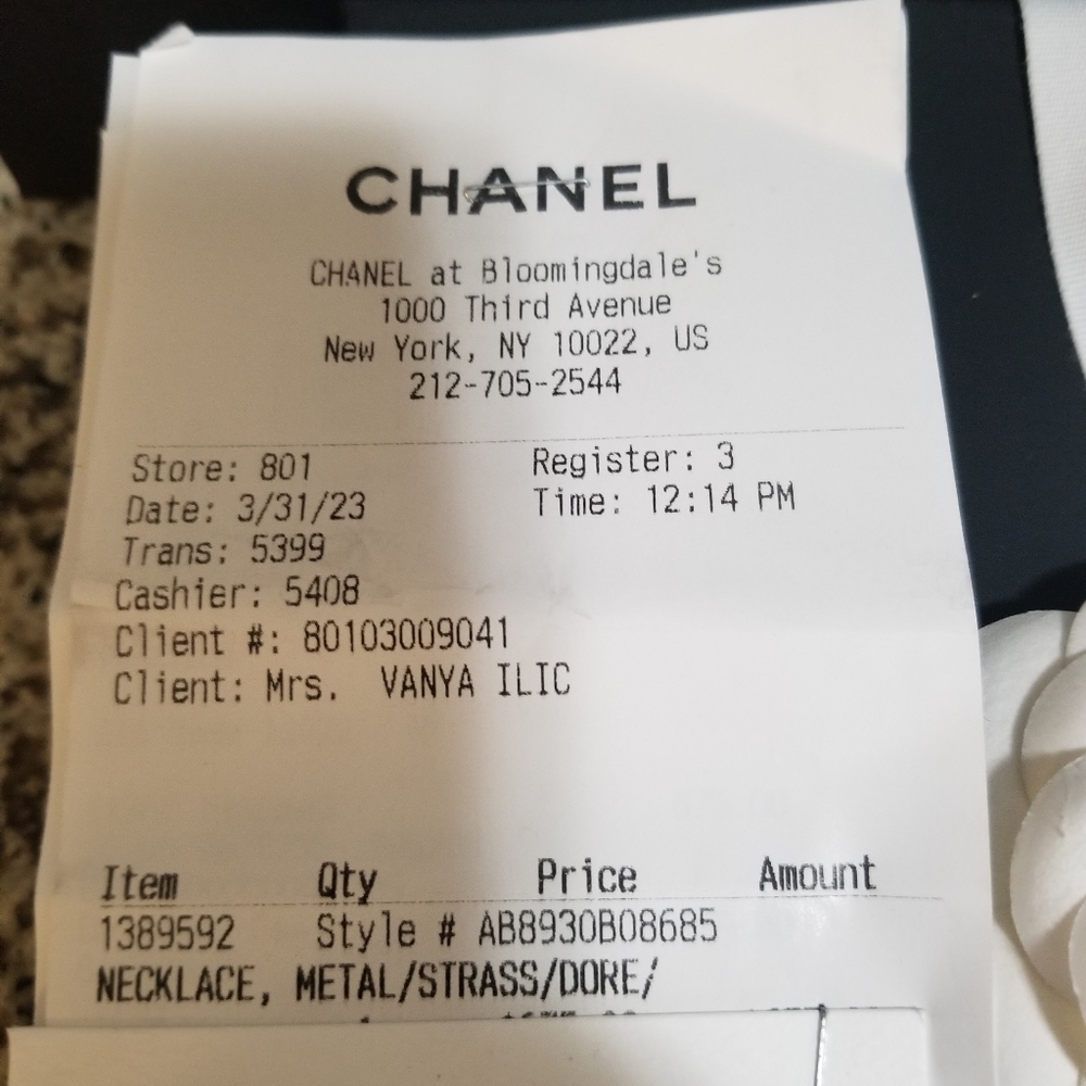 🆕️ Chanel CC Logo Gold &Strass Necklese - Picture 14 of 16